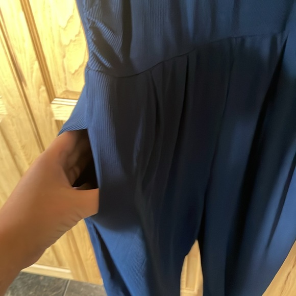 Navy Blue Ruffle Sleeve Jumpsuit size XL - Picture 3 of 8